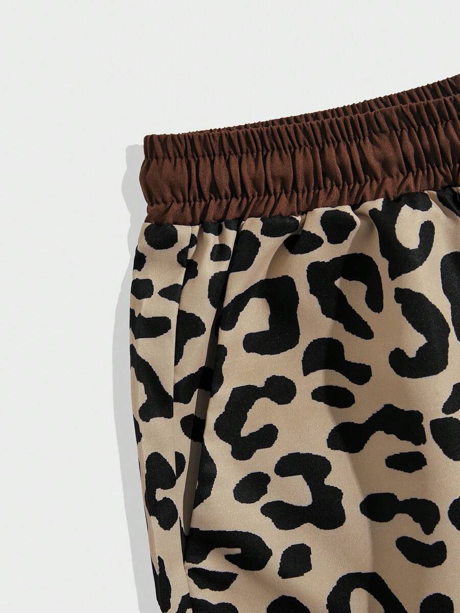 Loose Leopard Print Shorts