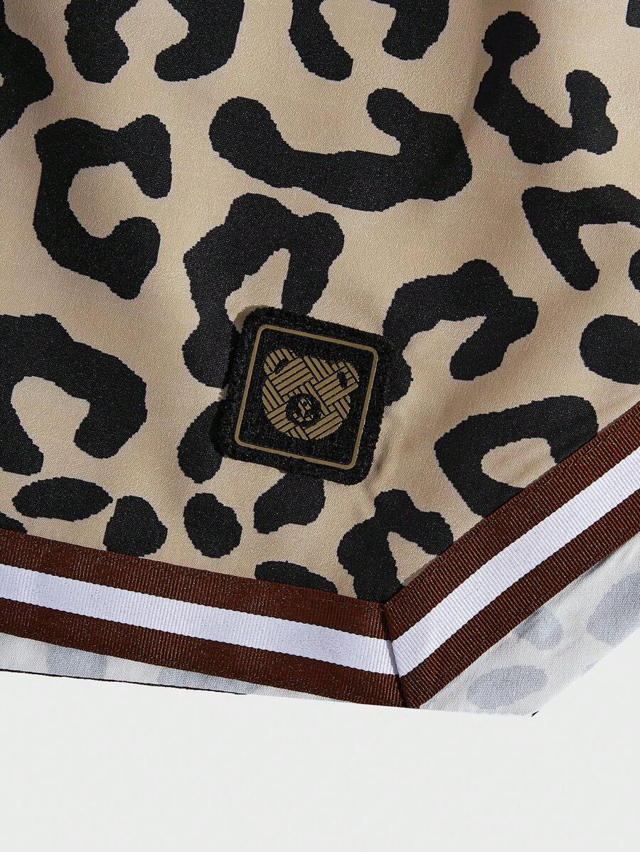 Loose Leopard Print Shorts