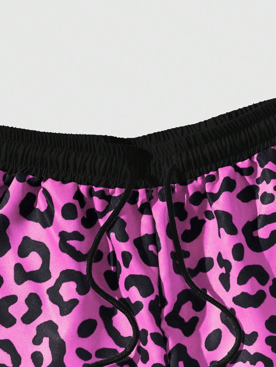 Loose Leopard Print Shorts