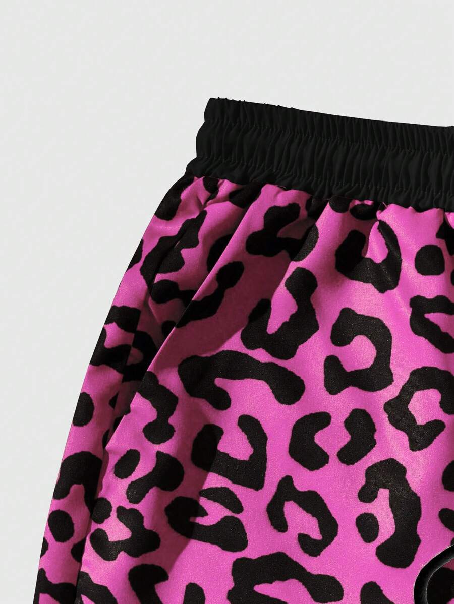 Loose Leopard Print Shorts