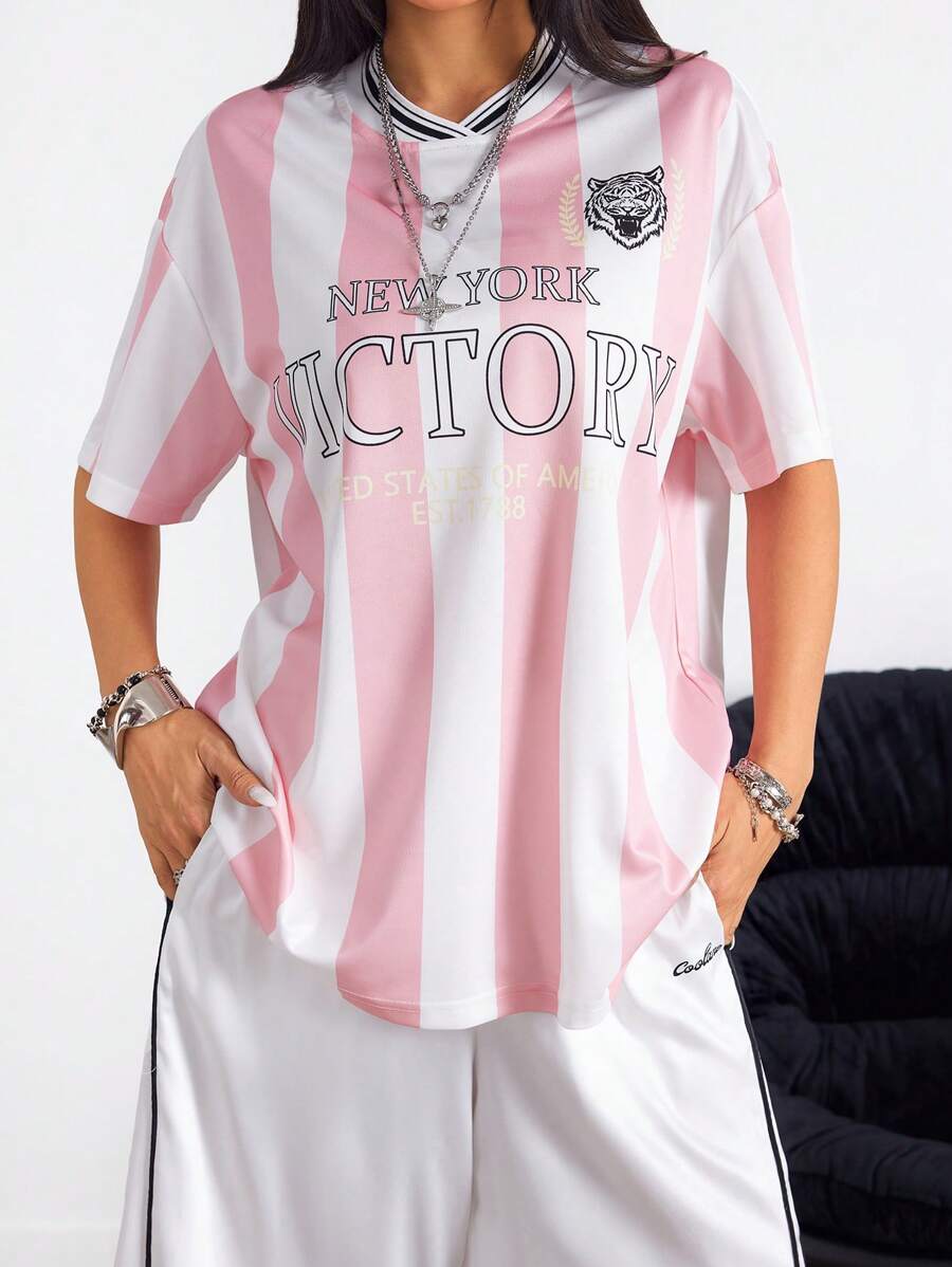 V-Neck Football Jersey T-Shirt