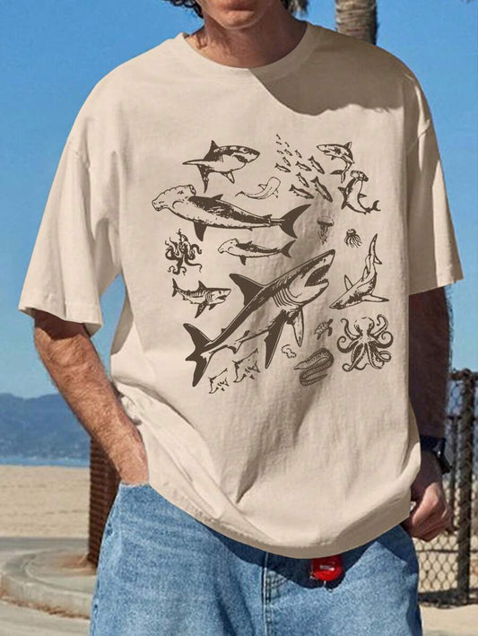 Summer Shark Print Tee