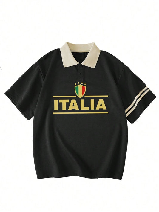 Italian Print Short Sleeve Jersey