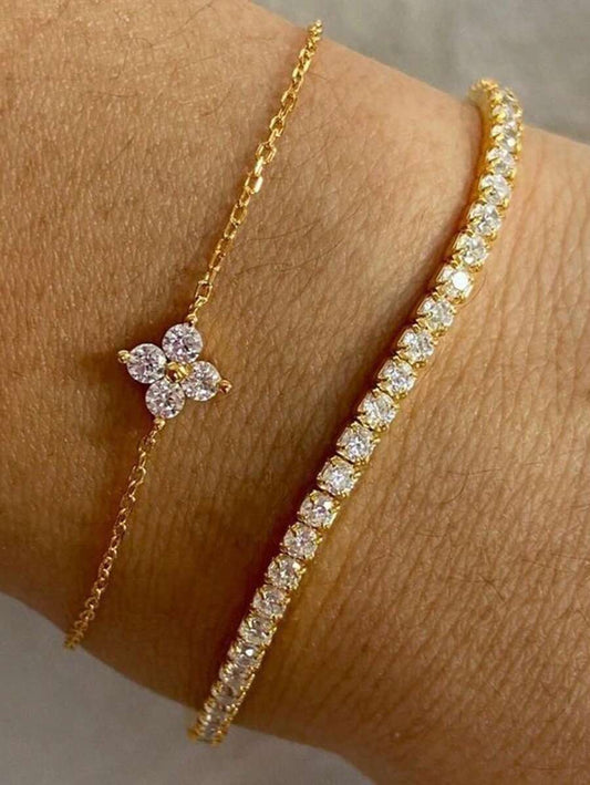 Flower Beaded Bracelet