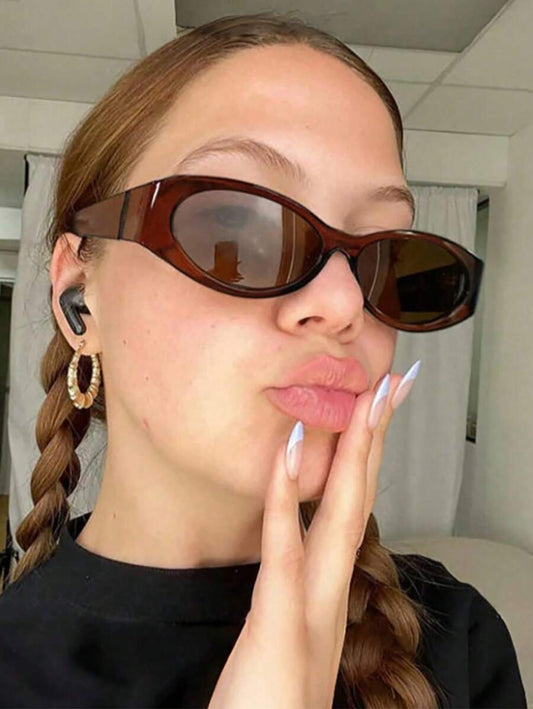Tea Leave Color Oval Glasses